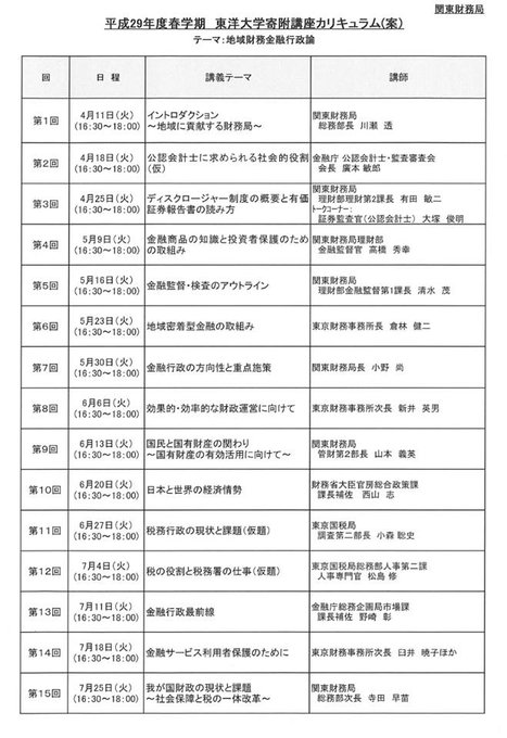 会計ファイナンス学科 東洋大学 Toyokaifa 17年04月 Twilog