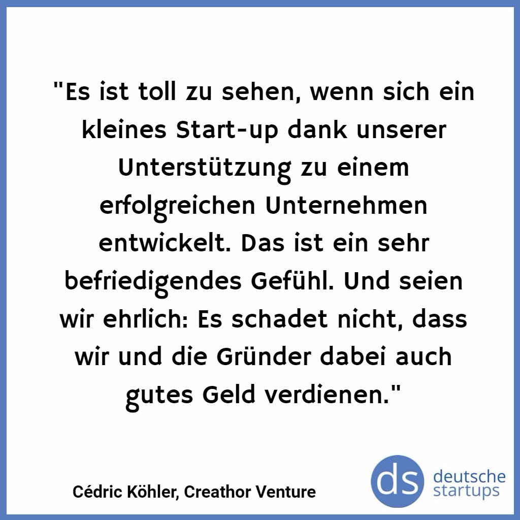 DStartups's tweet image. Cédric Köhler von Creathor Venture #vcinterview #vc lnk.al/4aLC