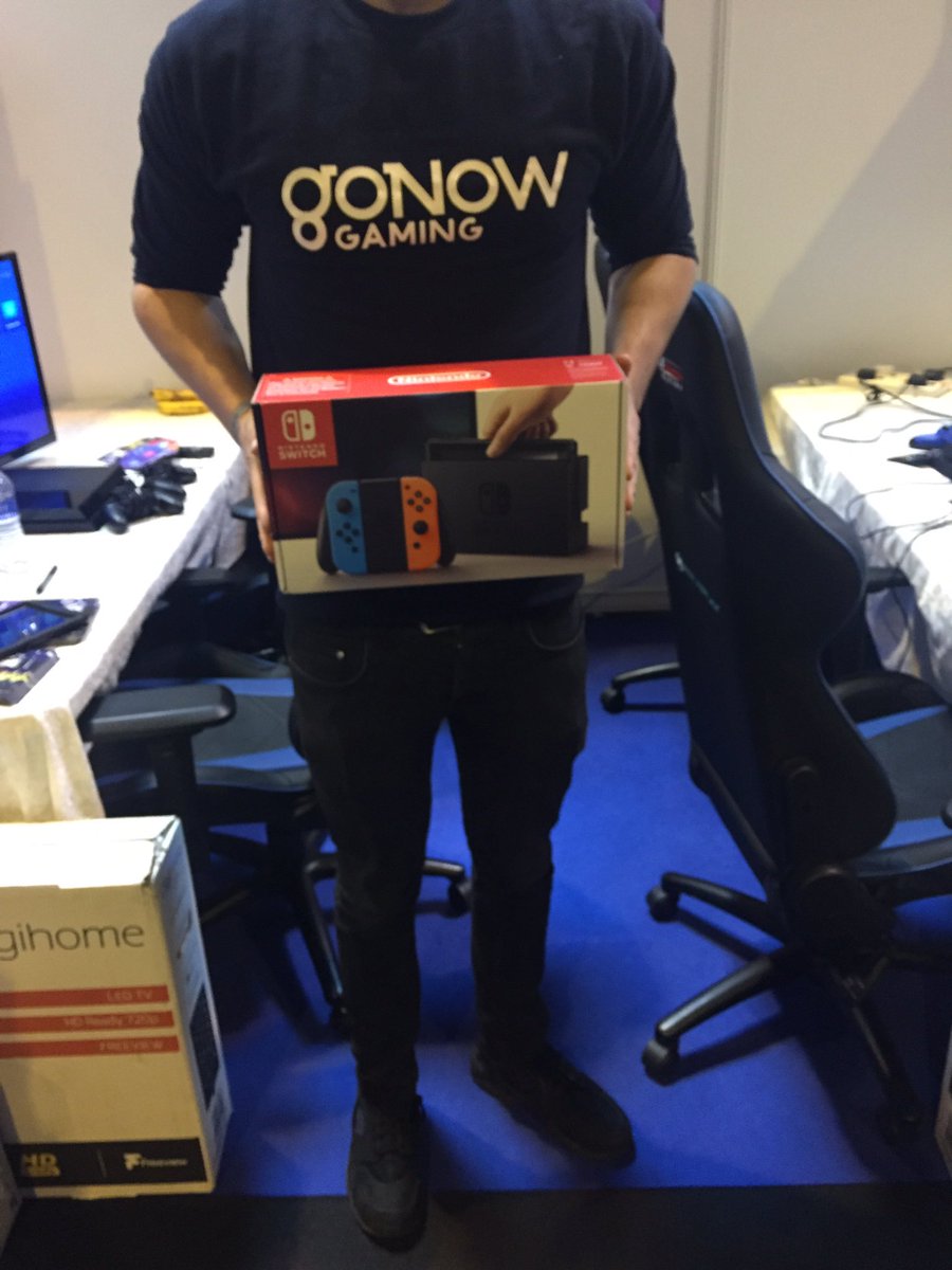 GoNowGaming's tweet photo. Last day at #i60! Retweet and follow us for a chance to win this Nintendo switch! Announcing the results tonight!!!
#insomnia60 ! https://t.co/nePFxiqfXK