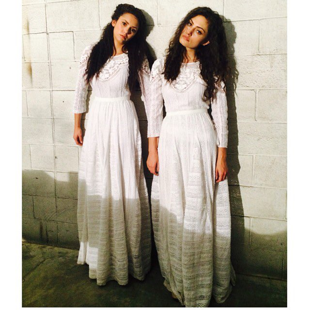 Little_Dhampirx's tweet photo. The Queen of #TVD with the Queen of #TheOriginals πππΌπ₯π... @1PhoebeJTonkin @ninadobrev #HayleyMarshell #KatherinePierce https://t.co/T6najdQ5op