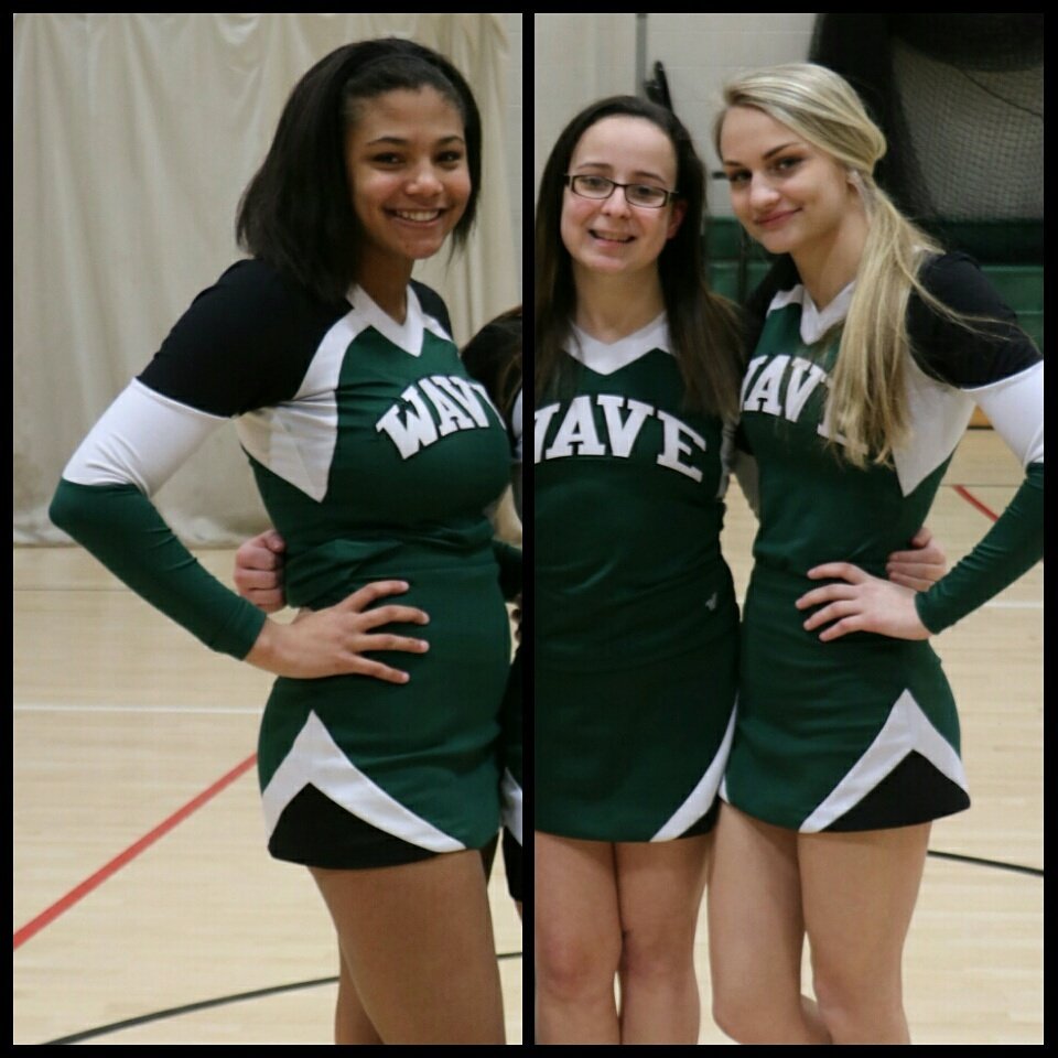 NMHSwavecheer's tweet photo. Congrats to these 3 for making the SCSU cheer team! https://t.co/GMp9BcDBWk
