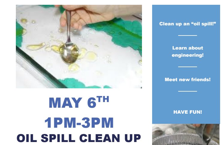 KnowledgeTreeUS's tweet photo. May 6th is our next #STEM Challenge! Kids can come learn about cleaning up oil spills!

Register online: https://t.co/bVoeyCJR8r #memphis https://t.co/TM8TvFDqhp