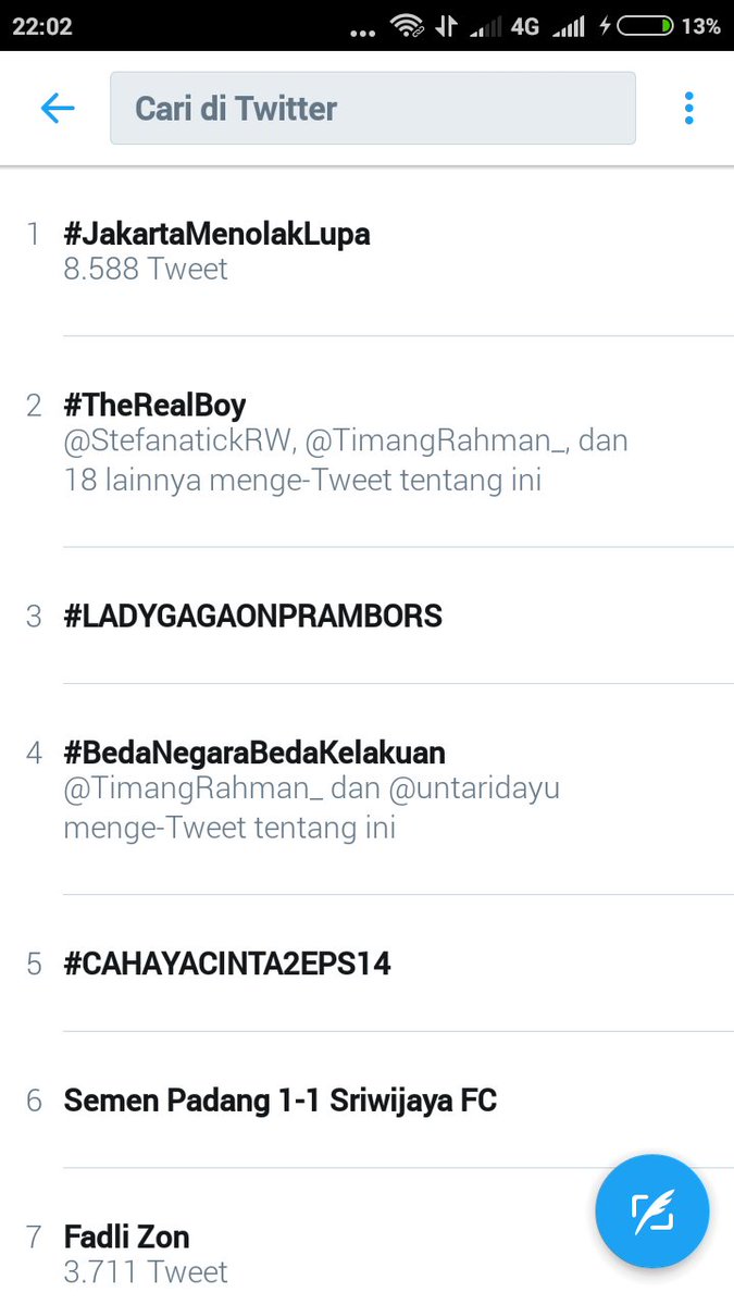 Untuk saat ini hashtag #TheRealBoy msh jd TTI nomor 2 guys, utk games hashtag nya Mimin tutup sekarang ya. Kalian bs berhenti &amp; istirahat 😃