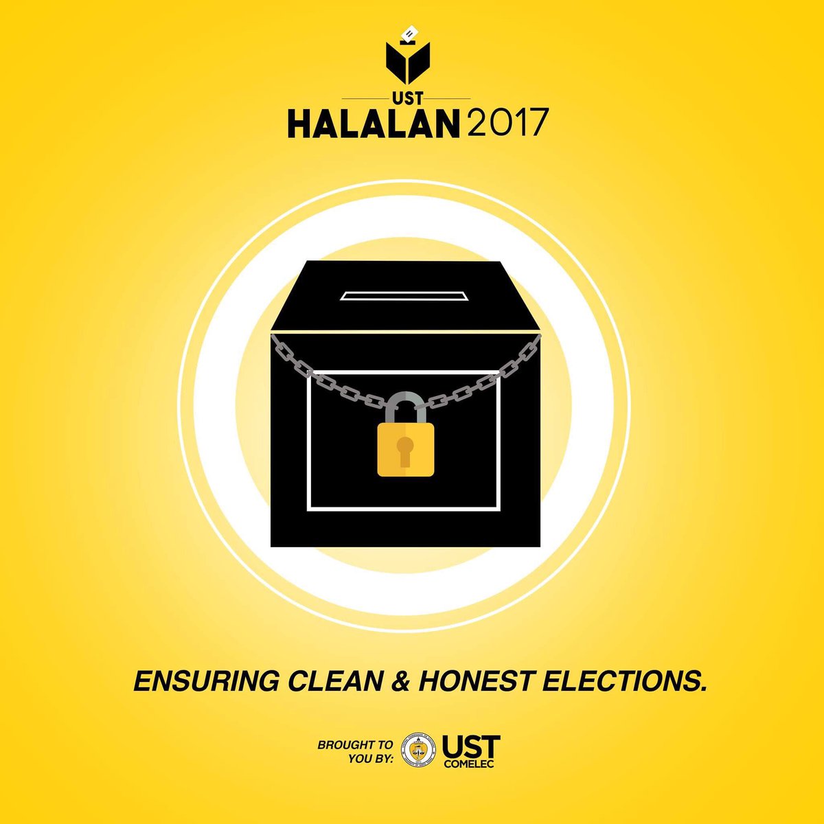 ustshscomelec's tweet photo. The Commission encourages you to fortify your right to vote. Choose the best leaders for our university. #ConnectWithComelec #USTHalalan2017 https://t.co/2druKQxeq5
