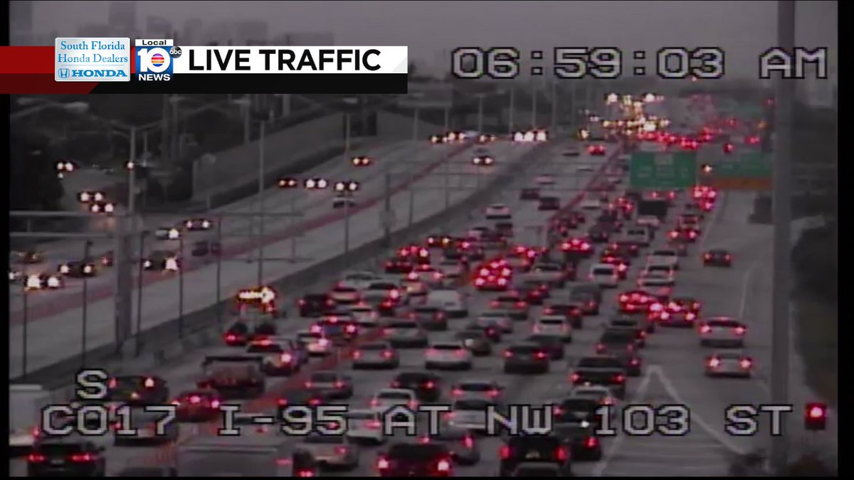 Broken Down Car on I-95 SB Express approaching NW 95th St #traffic https://t.co/tErJCEZnTD