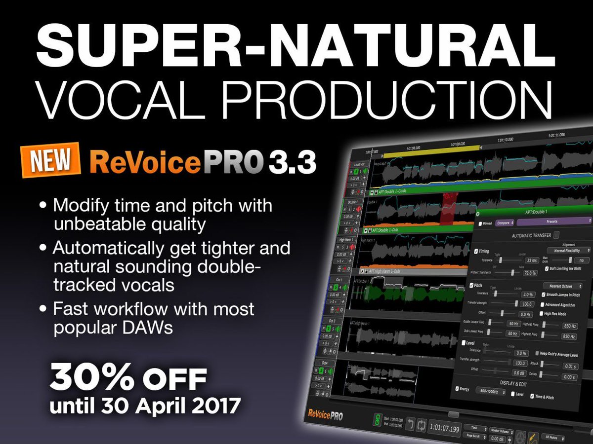 MEWShop's tweet photo. See the audio tools that @Avid has on sale on their blog! https://t.co/Hx4z9KYXYi #Avid #VocALignPro #RevoicePro #Marketplace #ProTools #30% https://t.co/G2IKXmIAZU