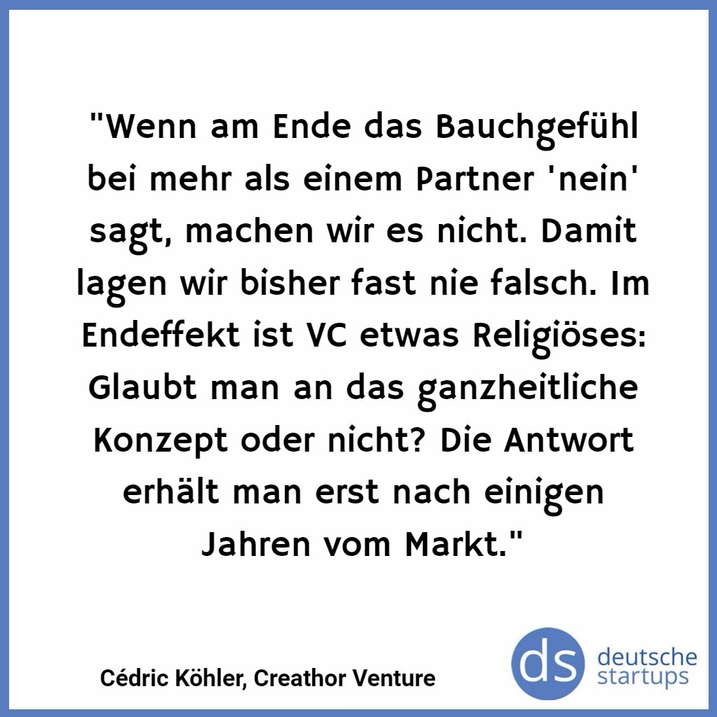 Disruptive42's tweet image. DStartups: Cédric Köhler von Creathor Venture #vcinterview #vc lnk.al/4aLE