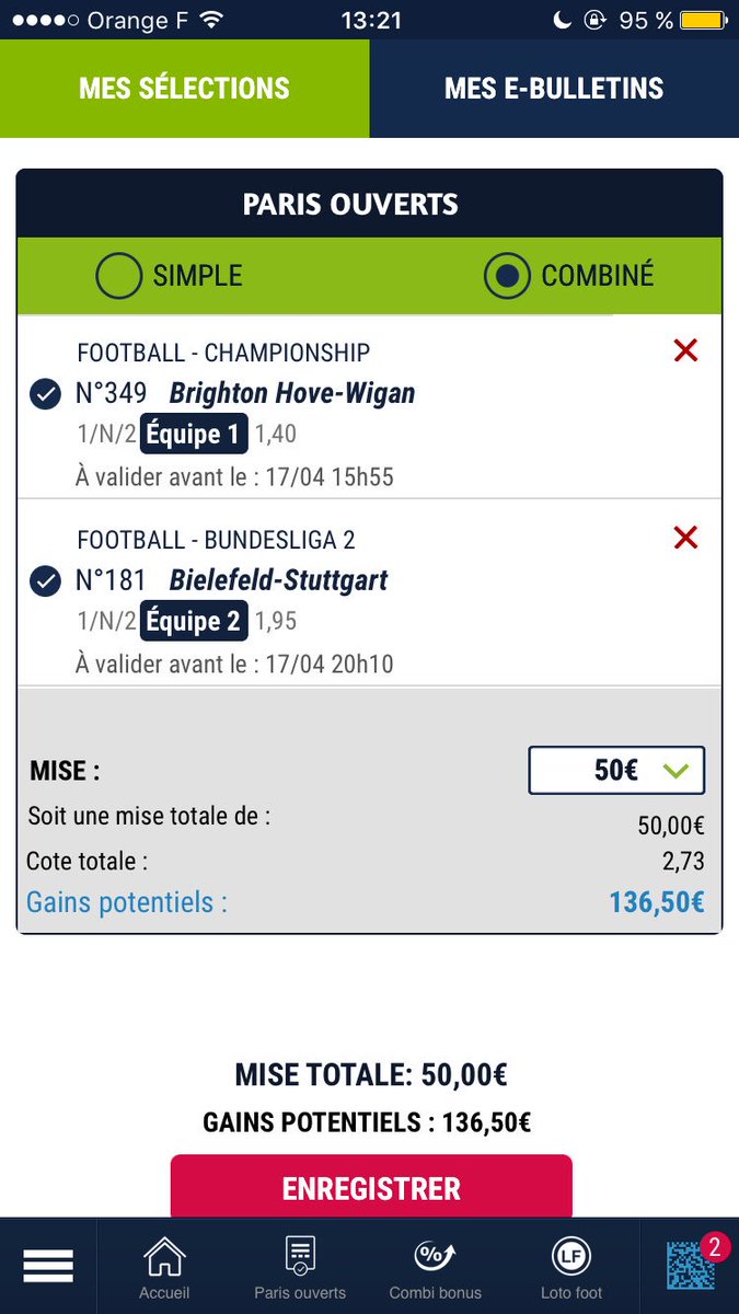 FastProno's tweet image. ⚽️ Combiné du jour 

Analyse dans VIP💸💸💸
Encore de la place 🤑

#CombinéSafe #TeamParieur #Parionsport #fdj