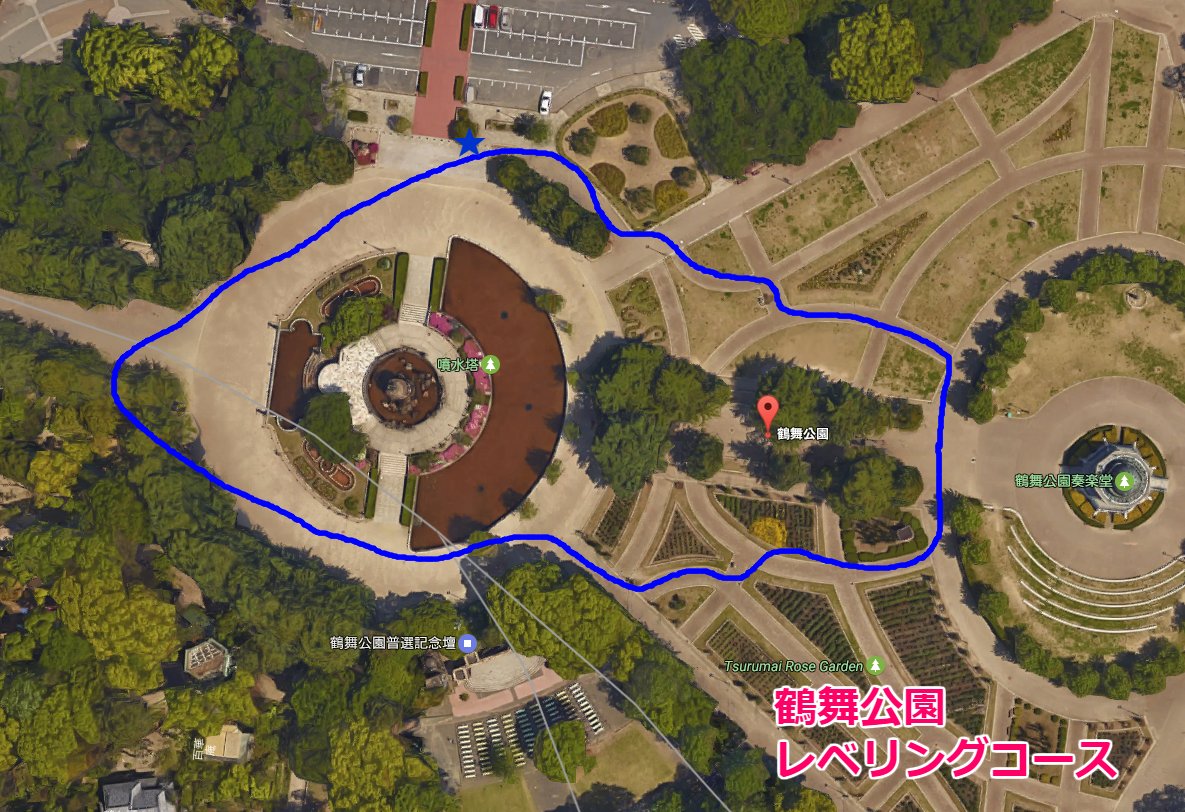 ポケモンgo攻略 みんポケ Twitter ನಲ ಲ 鶴舞公園 愛知県名古屋市 のおすすめレベリングコース 青線がポケストップを効率よく周りながらレベリングするための最適なコースとなっています 航空写真版 ポケストップ表示版 印はポケ3 ポケストップを3つ