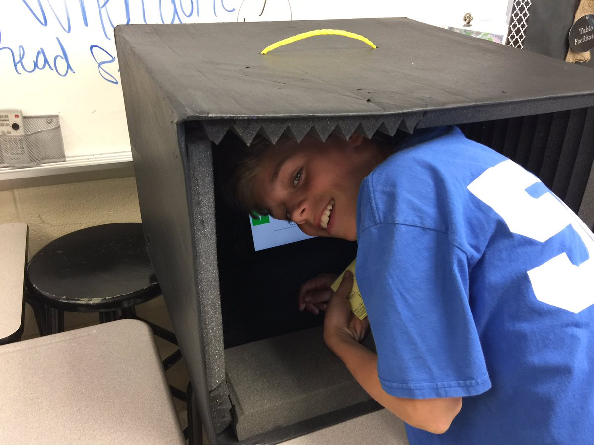 AthensAIS's tweet photo. Recording our @flipgrid video responses in our new sound proof isolation boxes from @AHS_Alabama Thank you @CoachMay643 @a03rocks #AISProud https://t.co/vCISfZt70w