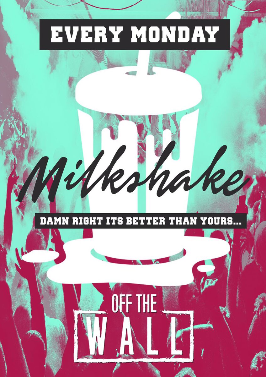 Happy #Milkshake day, join us at @OTW_Chester tonight for our first Monday night!

Cheap entry ✅ 
Cheap drinks 🍹 ✅ 
Prizes ✅