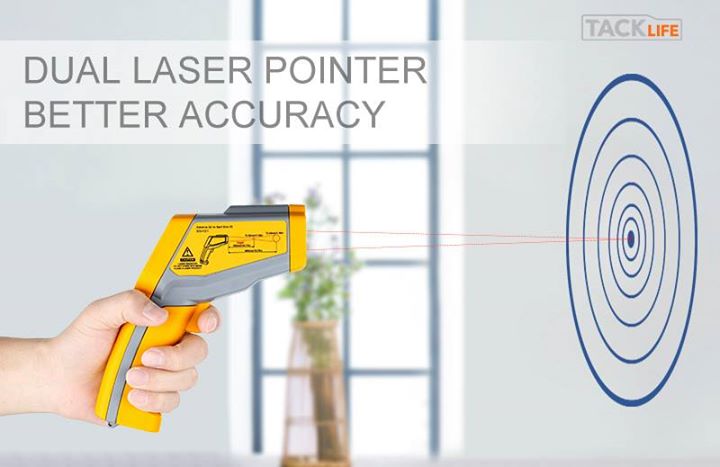 Tacklifetools's tweet photo. #Tacklife IT-T06 Advanced Non-Contact Infrared Dual Laser Thermometer Gun 
Widely used in cooking, barbecuing and a host of other affairs. https://t.co/nG5QBAs0SK