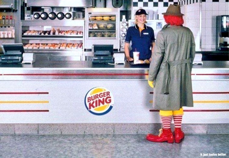 Gran gráfica de <a href="/BurgerKing/">Burger King</a> contra <a href="/McDonalds/">McDonald's</a>. ✌️😂