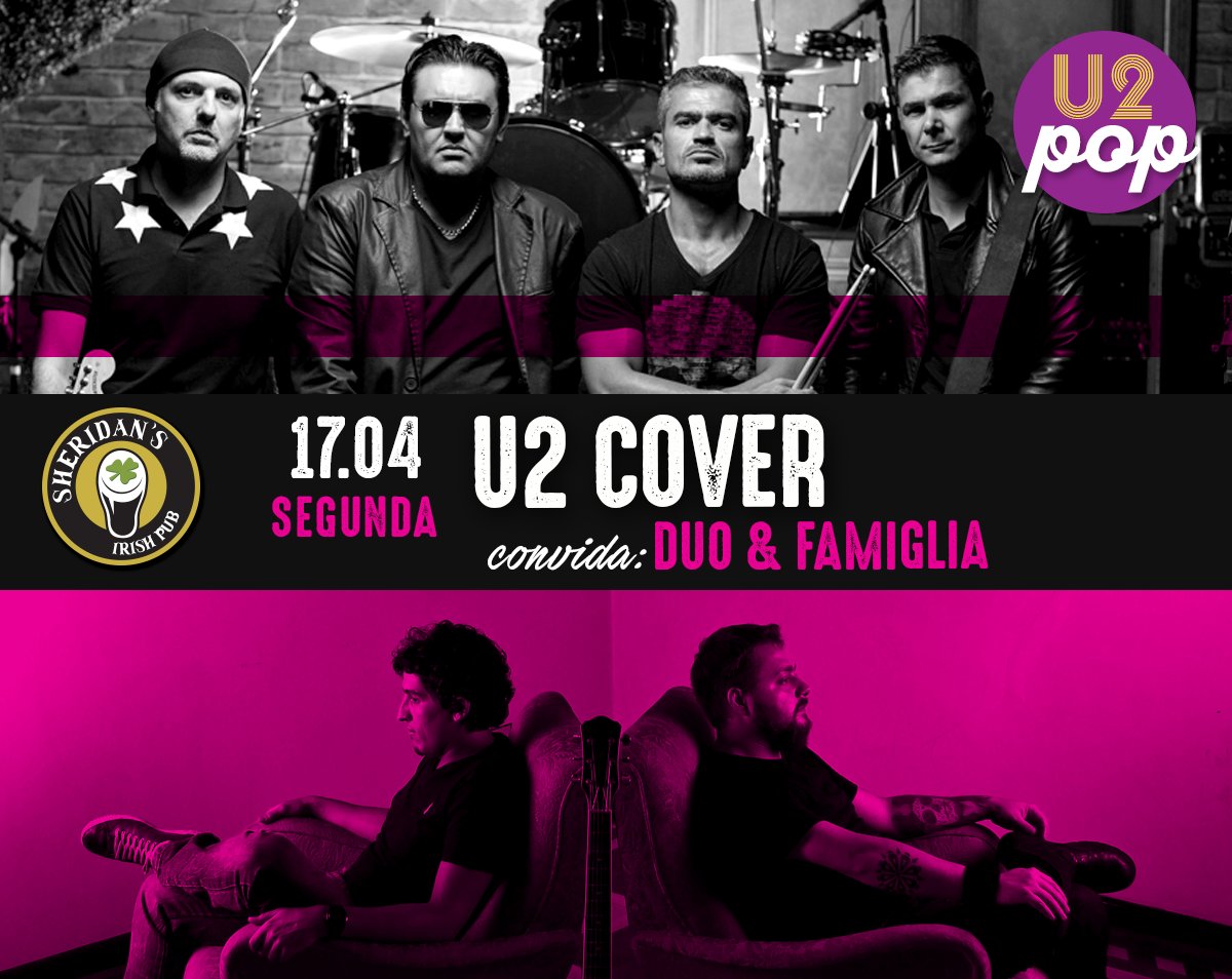 sheridanspub's tweet photo. O melhor jeito de começar a semana é na Segunda U2 POP! Curta o melhor de U2 POP - U2 Cover de Curitiba e Duo &amp; Famiglia! Chame os amigos! https://t.co/0y2Jm7UfIb