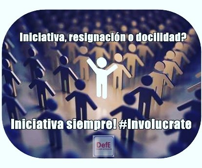 defeunpaz's tweet photo. ¿#Iniciativa, #Resignación o #Docilidad?
Iniciativa siempre! #Involucrate.
#DefeUnpaz #Unpaz https://t.co/hH9xqAdBYe