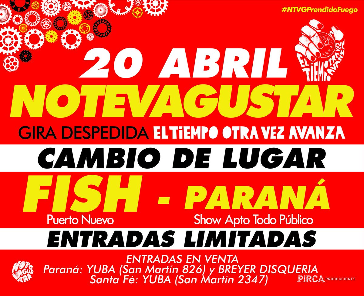 Atencion!!! cambio de lugar del show de <a href="/ntvgoficial/">No Te Va Gustar</a> en Paraná