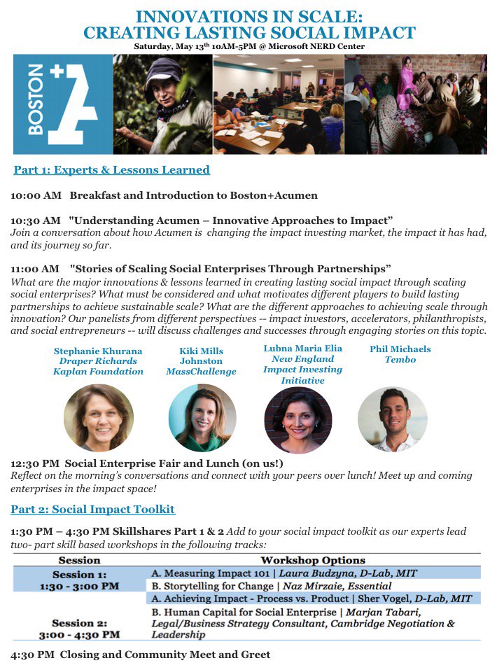 BOSplusacumen's tweet image. Join us for our Flagship Event on May 13th, "Innovations in Scale: Creating Lasting Social Impact."facebook.com/events/1466153…