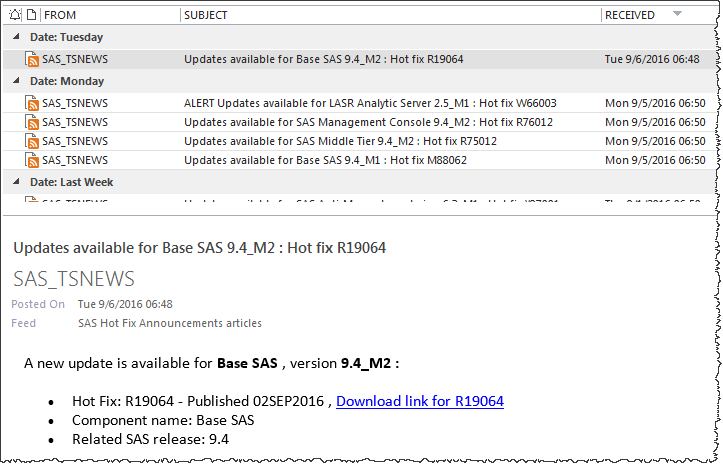 cjdinger's tweet photo. How to stay informed about SAS hot fixes https://t.co/RFCZMpi0EH #SASUsers https://t.co/OeZM8w6sZv