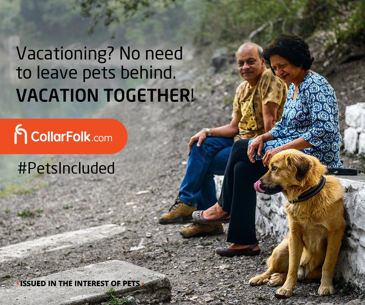 CollarFolk's tweet photo. Take your pet along, on your next vacation. Book now through https://t.co/OsmBpe1iUC
#PetsIncluded #VacationTogether #PetTravel https://t.co/wFKRUaLyCw