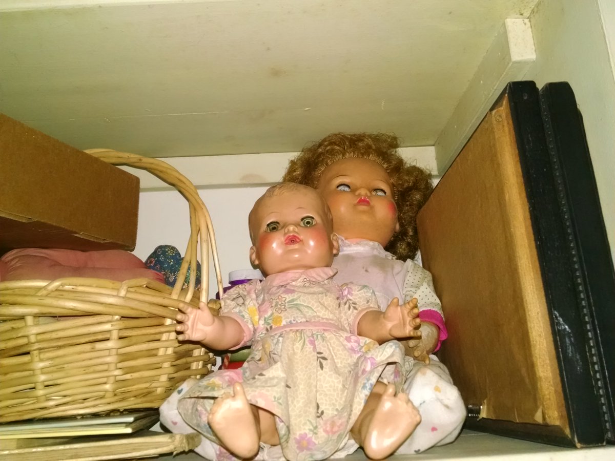 Sometimes at inspections I come across creepy things in closets..... #creepydolls #WhatsInTheCloset