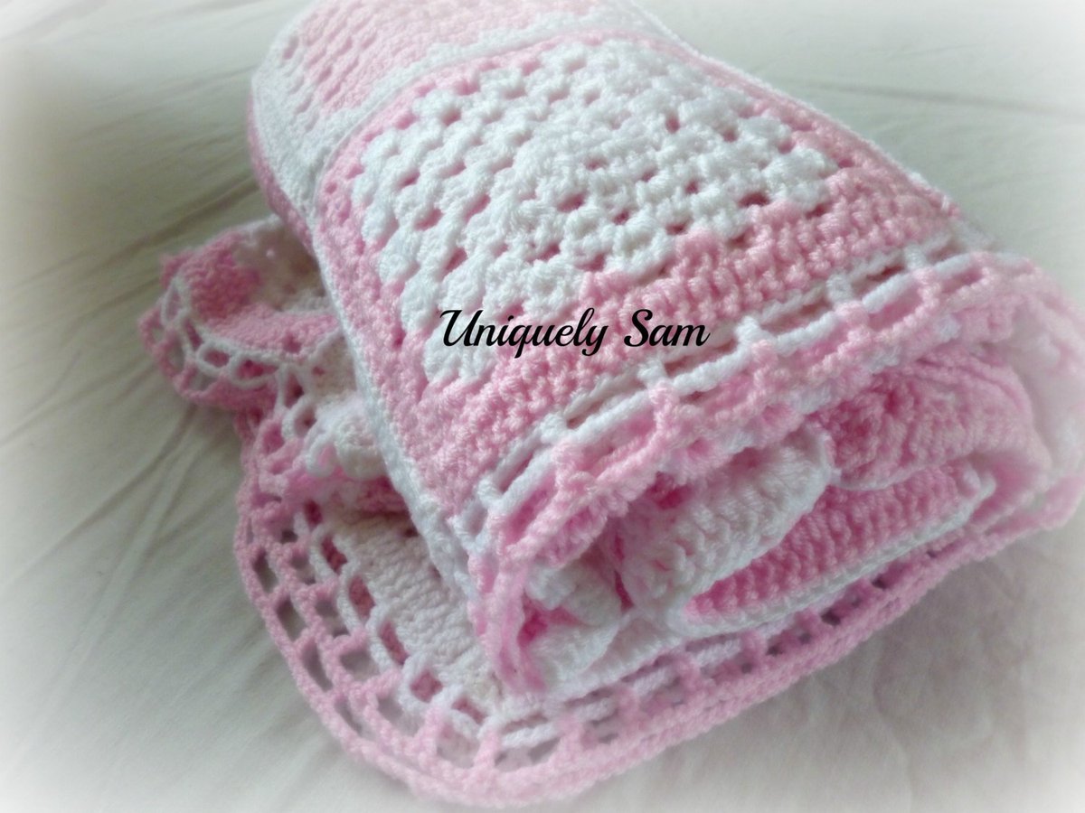 khaosandkismet's tweet photo. Pink Crochet blanket, crochet baby blanket, granny square blanke… https://t.co/XoswaU1phc #UniquelySam #GirlsBlanket https://t.co/yAwvbtukWQ