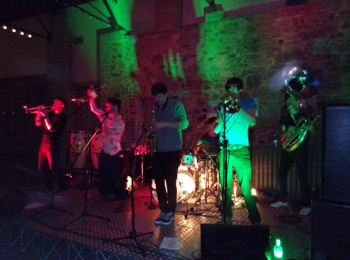 Closing gig of <a href="/CreativeWicklow/">Creative Ire Wicklow</a>. <a href="/BookaBrassBand/">Booka Brass</a> in fine form &amp; everyone dancing!