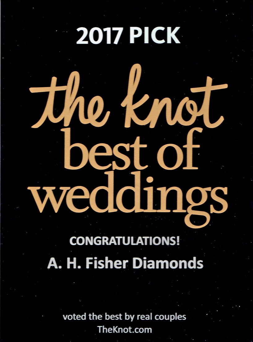 AHFisherDiamond's tweet photo. We're bursting with pride at the acknowledgement from our customers and The Knot @theknot @AHFisherDiamond https://t.co/y5FBIC0sVa