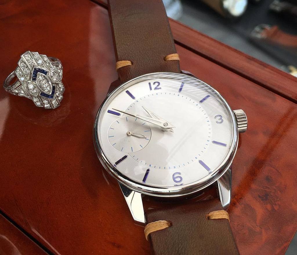 jMcConnico's tweet photo. @birchlanereclamation found a great companion to their #ArtDeco wedding ring. The #BespokeWatchProjects "Silver Arrow" model combines #vint… https://t.co/TYnbLyQIzG
