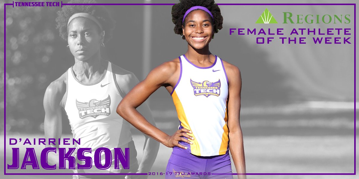 TTUGoldenEagles's tweet image. Congrats to Ethan Roberts and D'Airrien Jackson on being named the Regions Athletes of the Week! #WingsUp #TechTuff
