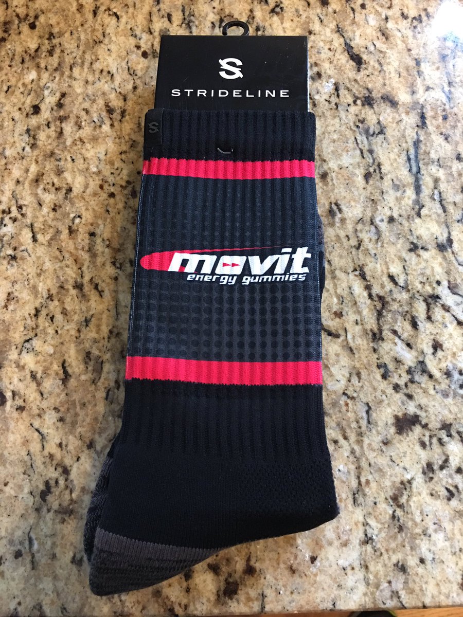 MovitEnergy's tweet photo. A special thank you to @Strideline for the most awesome custom socks ever!!! #justmovit #stridelinesocks https://t.co/J9SmNQflw7