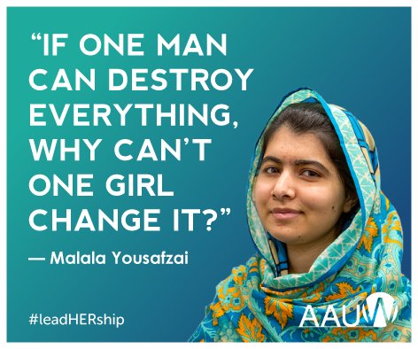 AAUW (@aauw) on Twitter photo Congrats to <a href="/Malala/">Malala Yousafzai</a> for being named the youngest ever <a href="/UN/">United Nations</a> Messenger of Peace: ti.me/2oPYmVZ #MondayMotivation #leadHERship Congrats to <a href="/Malala/">Malala Yousafzai</a> for being named the youngest ever <a href="/UN/">United Nations</a> Messenger of Peace: ti.me/2oPYmVZ #MondayMotivation #leadHERship