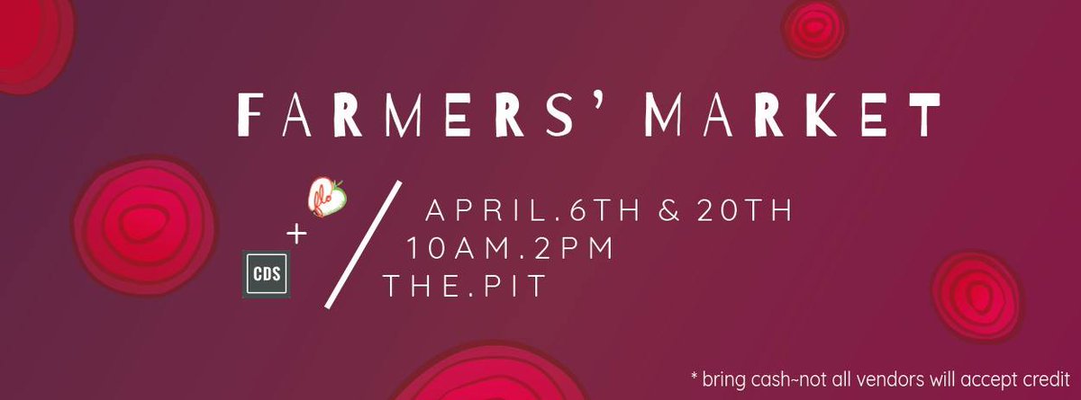 Sustainable_UNC's tweet photo. #UNCEarthWeek: Farmers' Market in the Pit with @CDSatUNC and @FLO_Food from 10am-2pm! https://t.co/MBdjoJdjWL