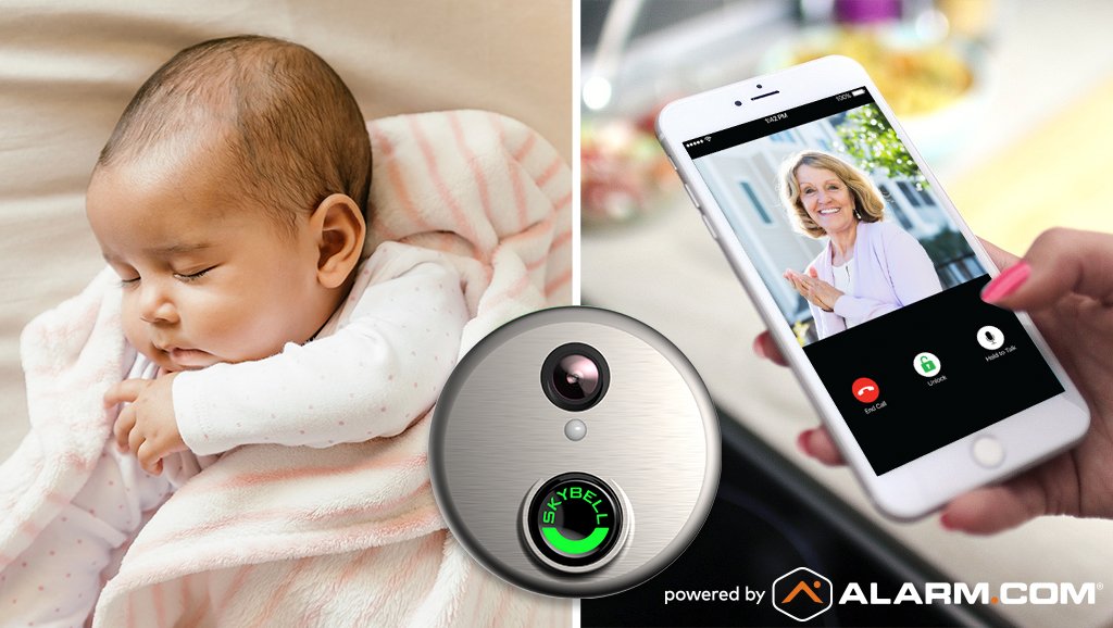 AlarmDotCom's tweet photo. #NewParents, a #VideoDoorbell set to silent will send an alert to your phone when there's a guest: https://t.co/85wy0gnELj #Newborn #Parents https://t.co/w4KffnlAvj