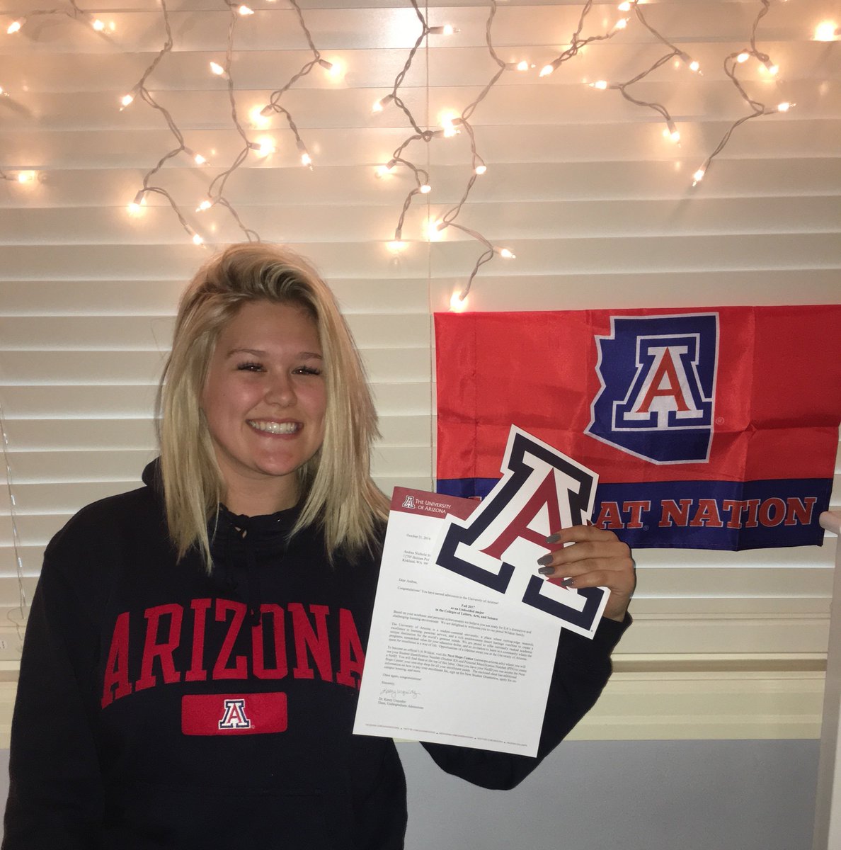 Congrats Andrea on your commitment to University of Arizona! We are so proud of you!
