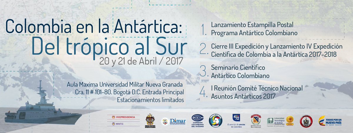 Esta semana no te pierdas el evento Colombia en la Antártida: Del Trópico al Sur. Más información en: goo.gl/oriyk8