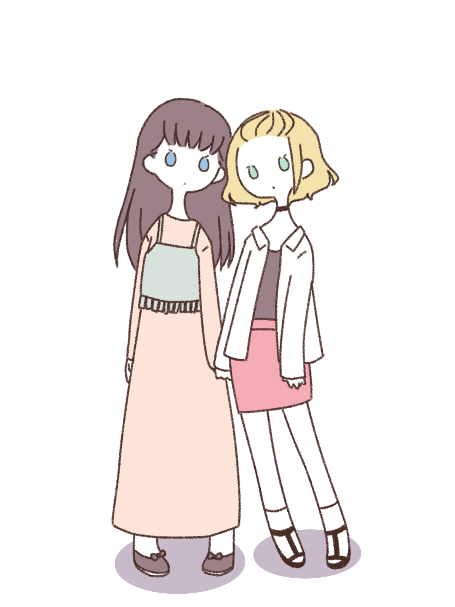 比嘉諒 イラスト デザイン Pa Twitter 女子ふたり イラスト 女の子 ファッション 比嘉諒 イラスト デザイン Pa Twitter 女子ふたり イラスト 女の子 ファッション