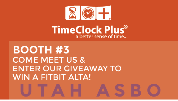 tcpsoftware's tweet photo. Visit us at #UASBO to learn more about maintaining compliance and control while mitigating costs with TimeClock Plus for #K12! #Utah #ASBO https://t.co/AC0uhfPkyt