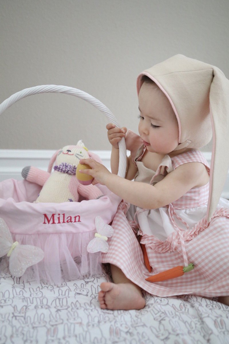StylishBambina's tweet photo. I can't handle this much cuteness. https://t.co/U6mzXQp2tx @PotteryBarnKids @LittleGoodall @blablakids #easter #bunny #babygirl https://t.co/gMey9HXpWs