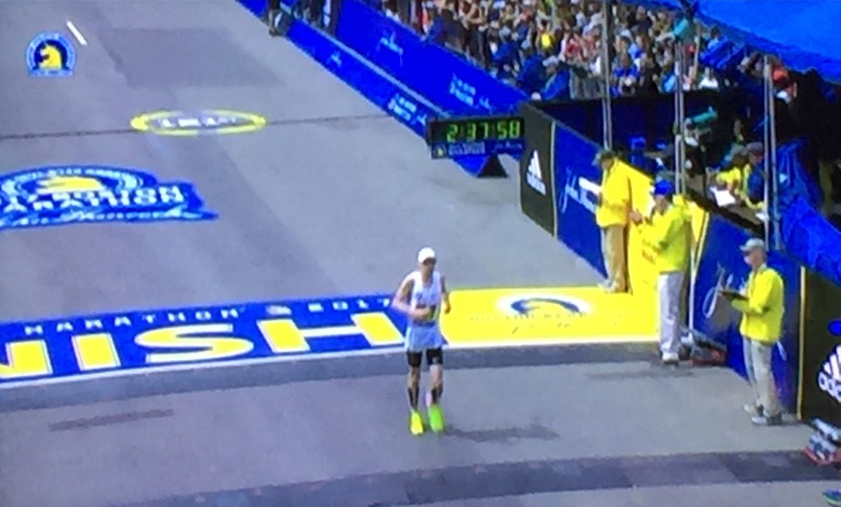 Galen Rupp runs 2:09:58 for second at #BostonMarathon. Also his third ever marathon