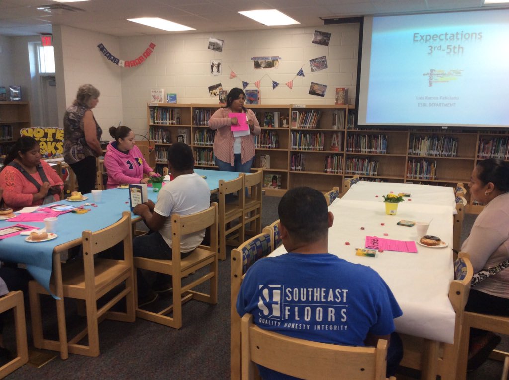 Parents at Citrus Grove ready to learn about 3rd-5th grade Expectations.