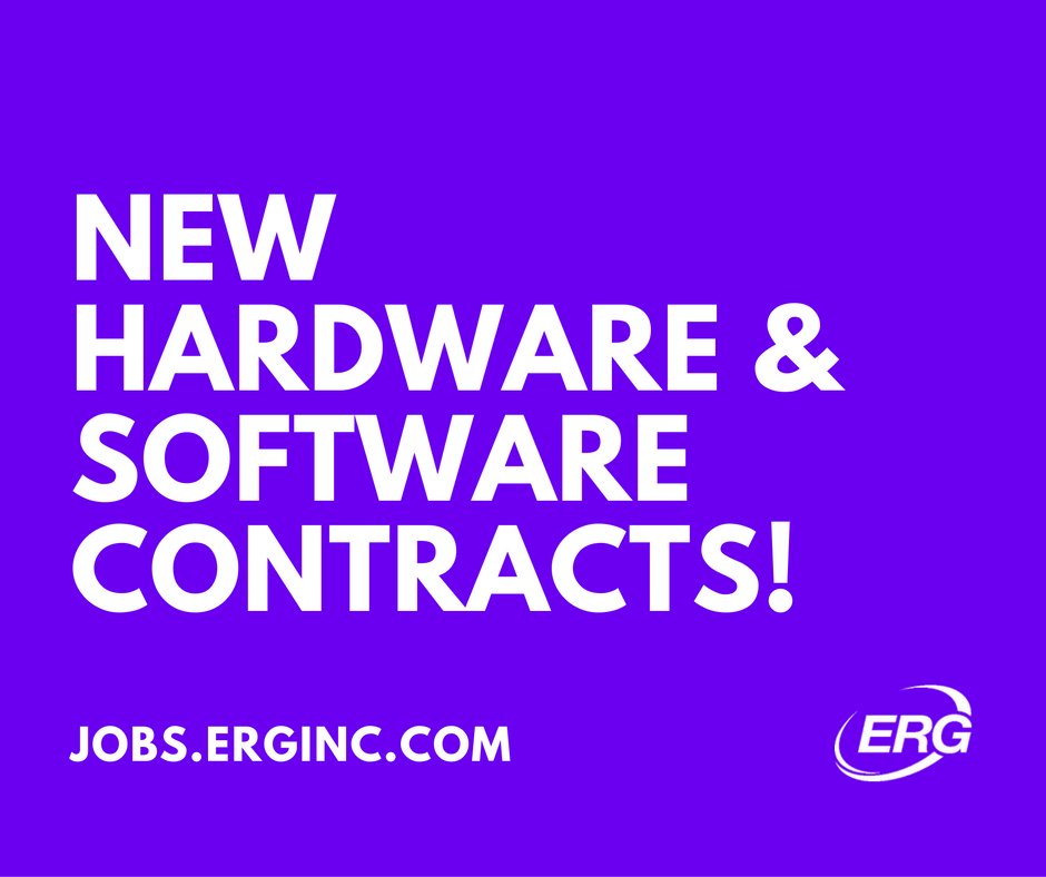 See ALL of our new hardware &amp; software contracts on our job board at jobs.erginc.com!