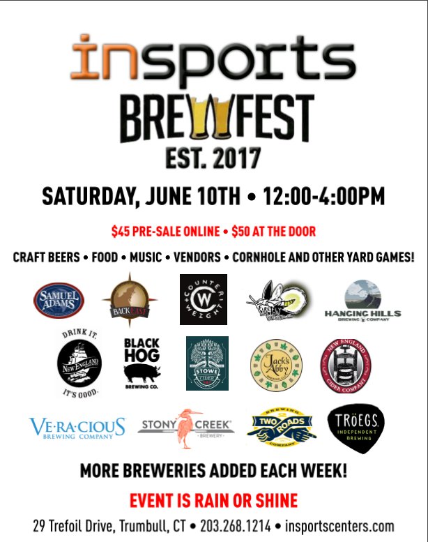Pre-Sale Tickets Online for Brewfest at Insports Centers! #CraftBeer #cornhole #brewfest