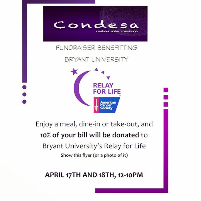 Help fundraise for <a href="/Bryant_Relay/">Bryant Relay</a> by showing this flyer at Condesa today or tomorrow! 10% goes to Bryant's Relay! #4moredays #finishthefight