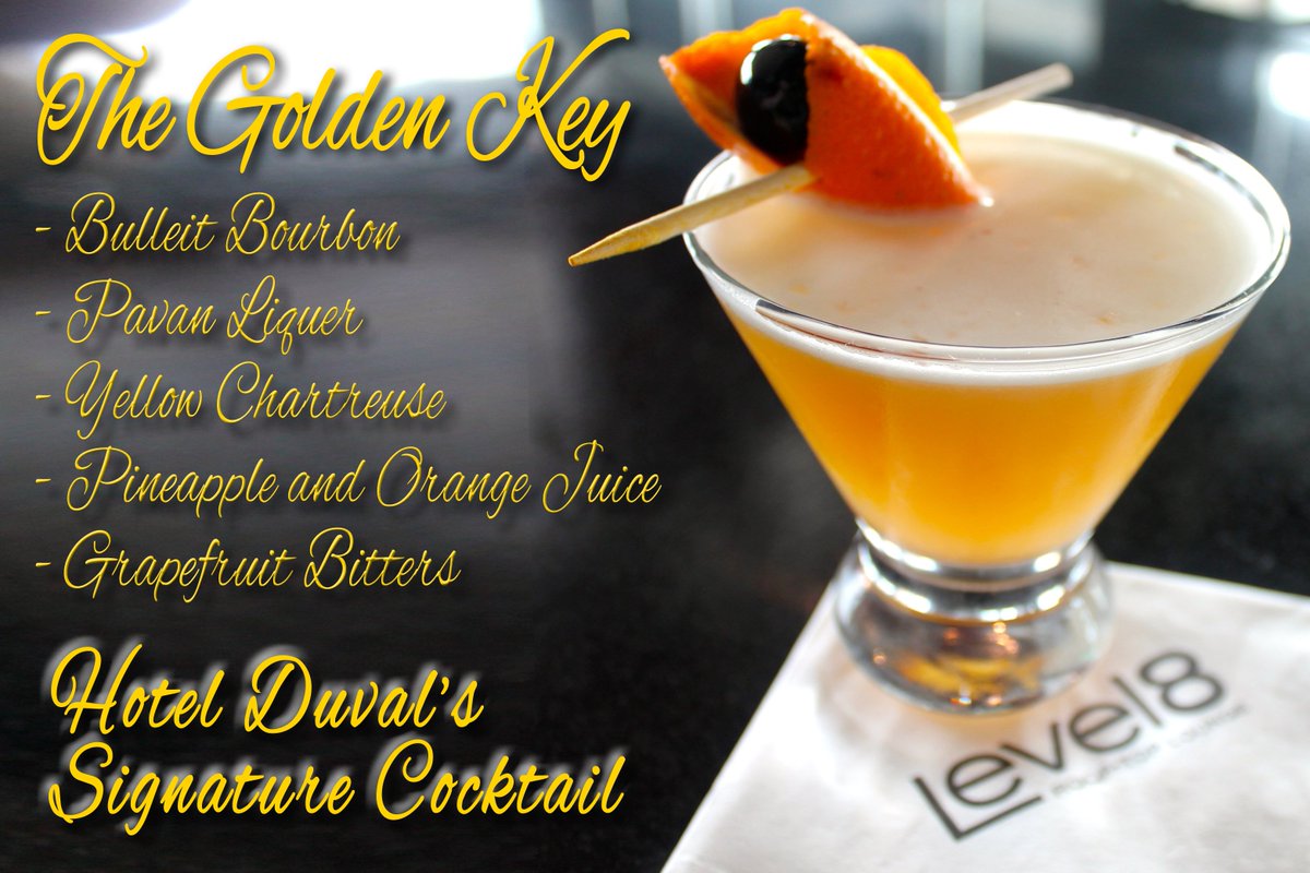 Level8Lounge's tweet image. Hotel Duval's signature drink is the Golden Key cocktail (see our website for why!) Here are the ingredients:

@FletcherNewbern