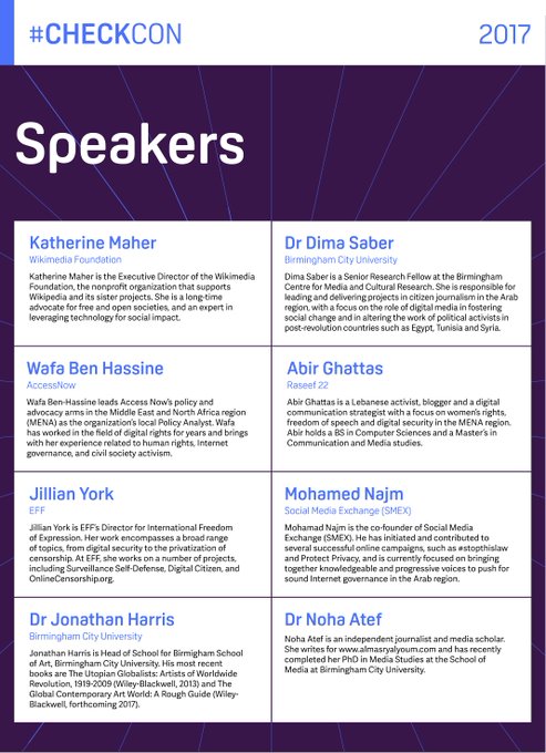 Check out our fantastic line up of speakers, you don't want to miss their panels for #CheckCon. Full<a href="/tag/checkcon"class="tags"><span>#checkcon</span></a>