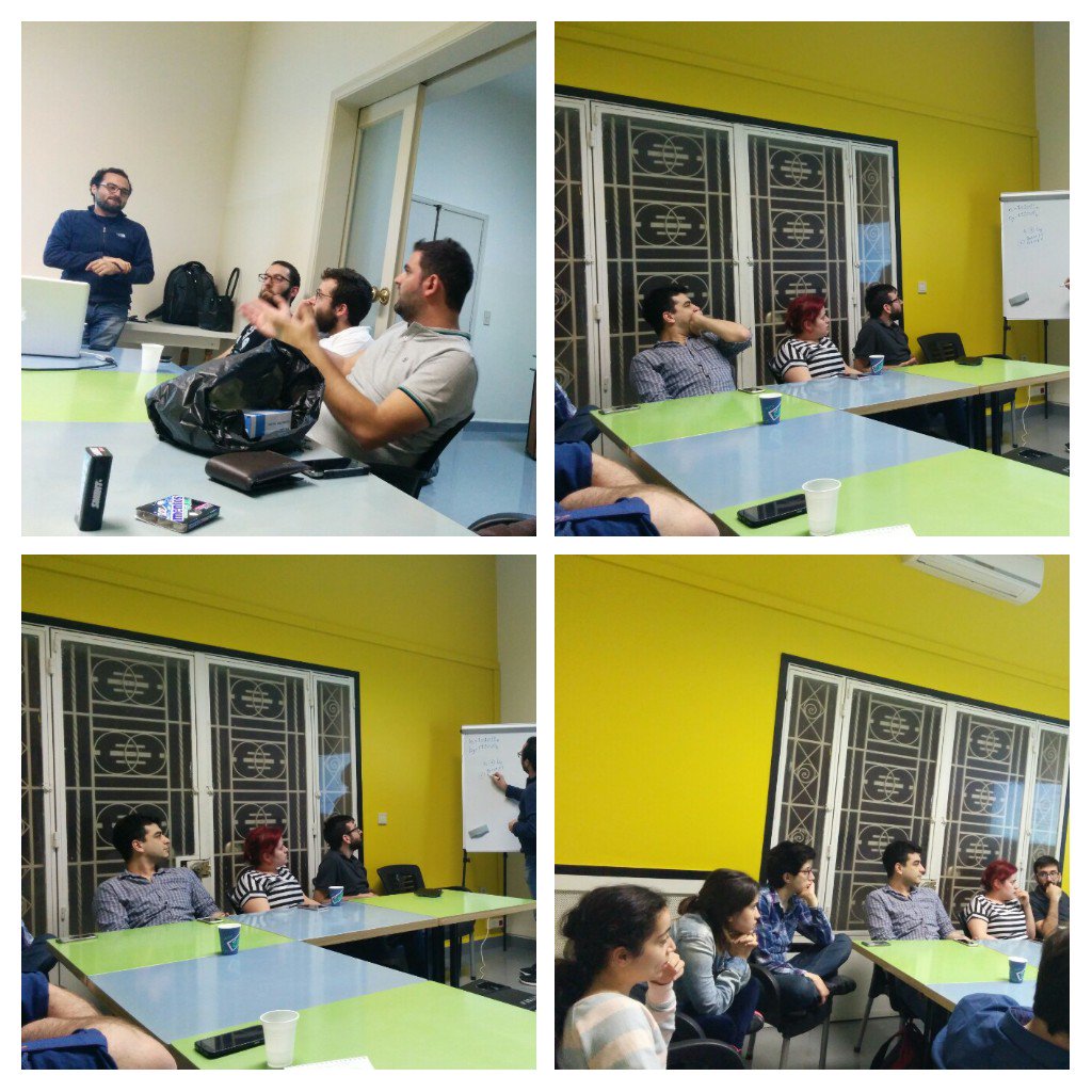 Firas Khalil sharing with community first paper <a href="/paperswelovelb/">Papers We Love LB</a> <a href="/forwardlb/">Forward Lebanon</a>
