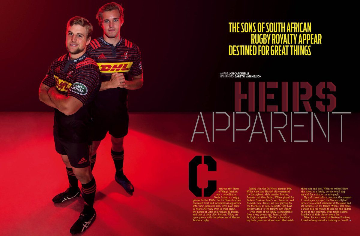 NEW ISSUE: The sons of South African rugby royalty, <a href="/jldup10/">Jean-Luc Du Plessis</a> &amp; <a href="/DanDup12/">Daniel du Plessis</a>  appear destined for great things.
#SAR234