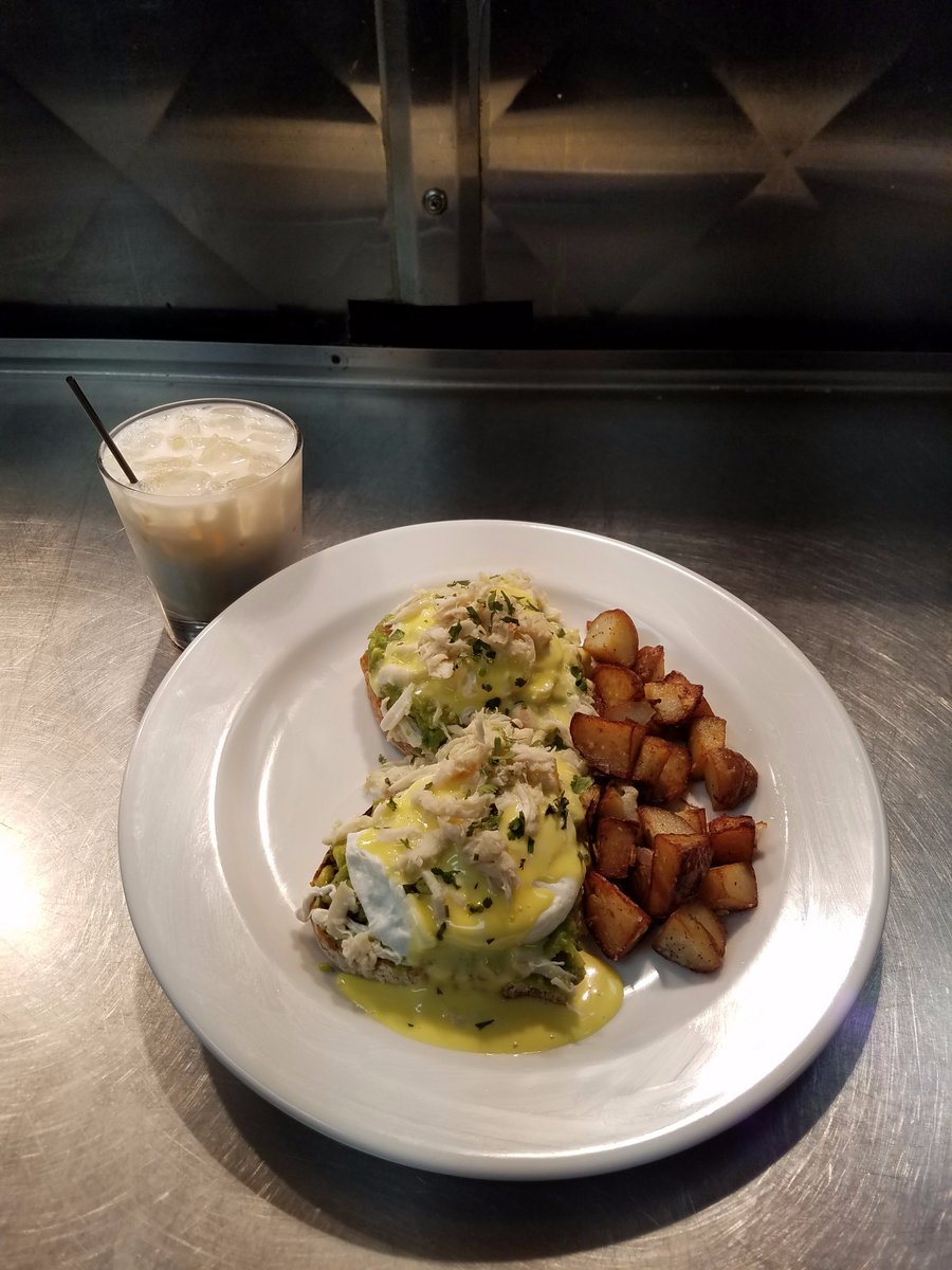 DoubleTreeColGA's tweet image. Come try our New Crab Avocado Benedict with a classic White Russian