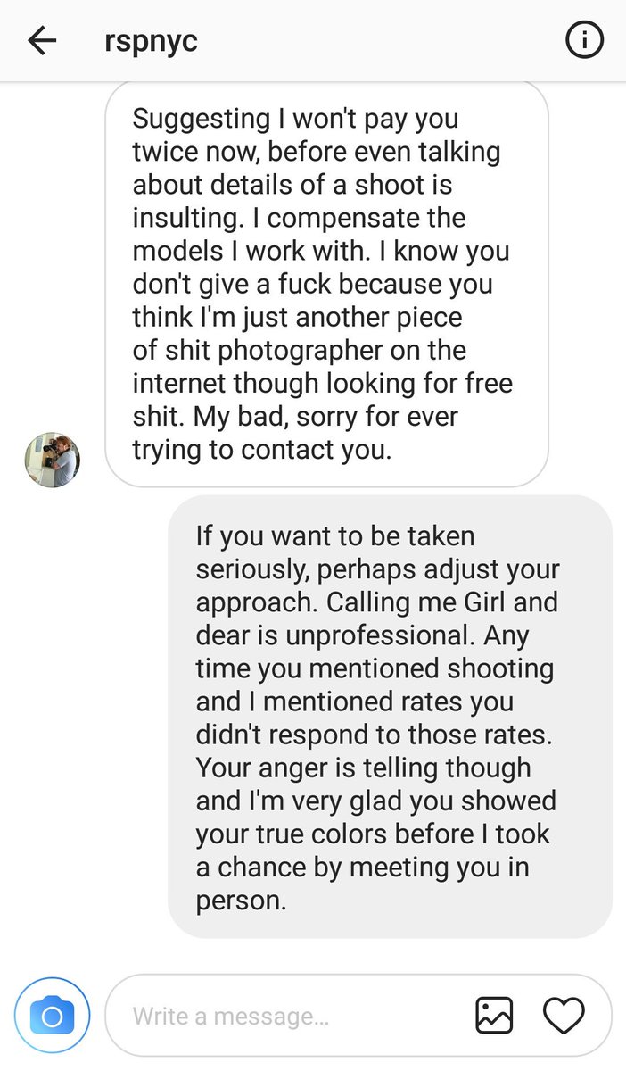 AlexxxCoal's tweet photo. This is our entire conversation.
ππ
#psa
#shitcamgirlshear
#dodgedabullet
#photography
#photographer
#guywithcamera
#gwc https://t.co/Vk7OzSql7M
