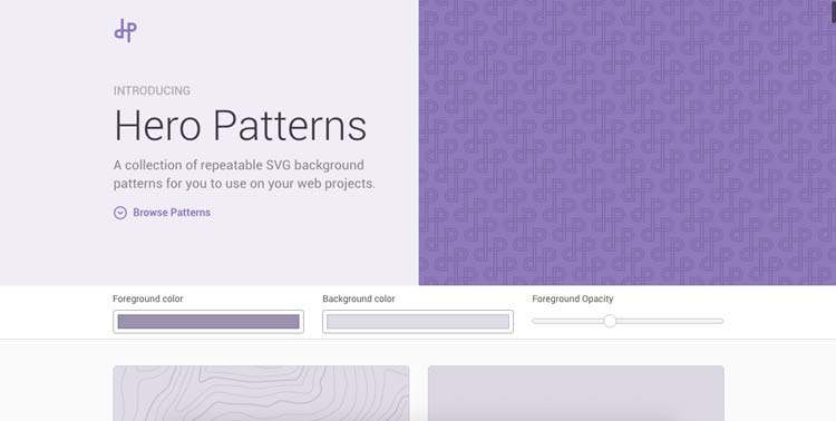 AurelieCoudouel's tweet photo. #HeroPattern : une collection de backgrounds SVG pour vos projets https://t.co/Jgna3jJKG9 https://t.co/YF5MQRIvC0
